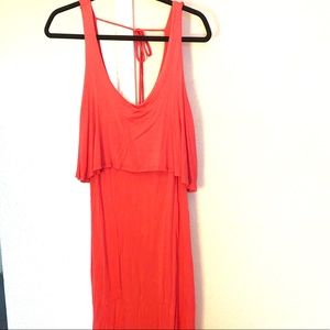 [2/$22] Coral / Pink Maxi Dress - Small